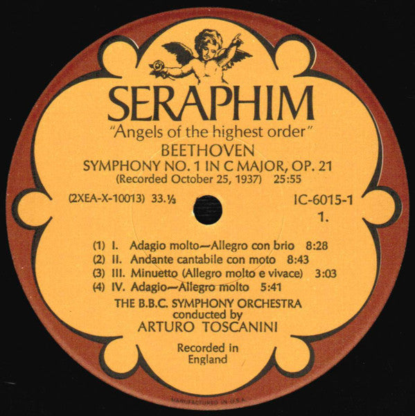 Arturo Toscanini Beethoven: Symphonies Nos. 1, 4 & 6 ("Pastorale") *BOX* LP Near Mint (NM or M-) Excellent (EX)