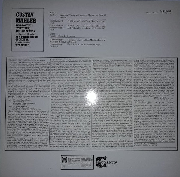Symphony No. 1 In D ("The Titan") The 1893 Version Including "Blumine" | Near Mint (NM) Near Mint (NM)