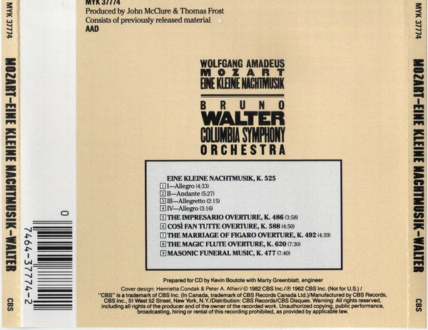 Wolfgang Amadeus Mozart - Eine Kleine Nachtmusik *CD* | Near Mint (NM) Near Mint (NM) - CLASSICAL / USED *NEAR MINT*