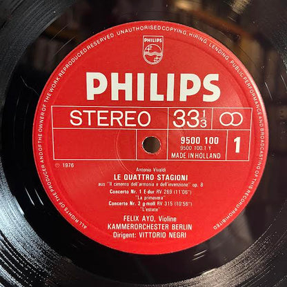 Die Vier Jahreszeiten = Le Quattro Stagioni (VINYL) | Near Mint (NM or M-) Excellent (EX) - CLASSICAL / USED *NEAR MINT*