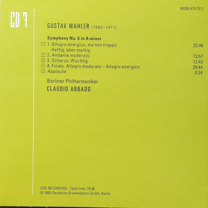 Gustav Mahler - Mahler - Abbado (CD BOXSET Deutsche Grammophon ‎– 00289 479 3204, Deutsche Grammophon ‎– 479 3204, Universal ‎– 479 3204) | NEW Near Mint (NM) Near Mint (NM) - CLASSICAL / USED *NEAR MINT*