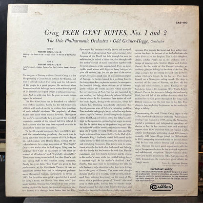 Peer Gynt Suites, Nos. 1 And 2 (VINYL) | Near Mint (NM) Excellent+ (EX+) - CLASSICAL / USED *NEAR MINT*