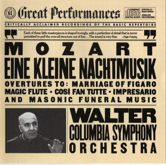 Wolfgang Amadeus Mozart - Eine Kleine Nachtmusik *CD* | Near Mint (NM) Near Mint (NM) - CLASSICAL / USED *NEAR MINT*