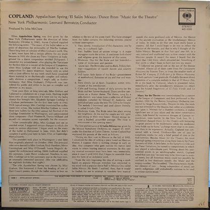 Leonard Bernstein - El Salón México / Appalachian Spring / Dance From "Music For The Theatre" *STEREO* | Near Mint (NM) Near Mint (NM) - CLASSICAL / USED *NEAR MINT*