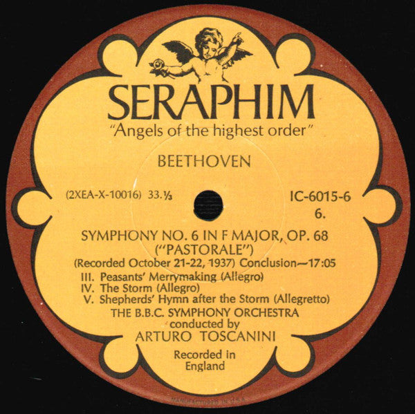 Arturo Toscanini Beethoven: Symphonies Nos. 1, 4 & 6 ("Pastorale") *BOX* LP Near Mint (NM or M-) Excellent (EX)