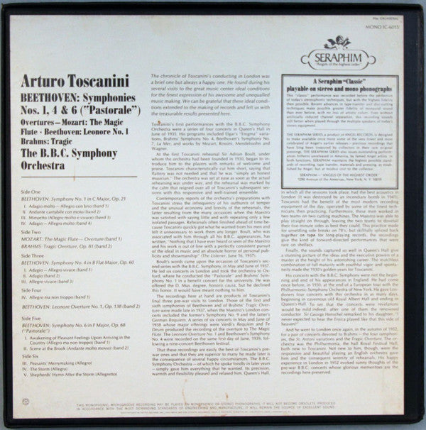 Arturo Toscanini - Beethoven: Symphonies Nos. 1, 4 & 6 ("Pastorale") *BOX* | Near Mint (NM) Excellent (EX) - CLASSICAL / USED *NEAR MINT*