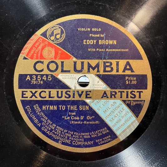 HYMN TO THE SUN / SONG OF INDIA (78RPM 10") | Very Good Plus (VG+) Generic - CLASSICAL / USED *VERY GOOD+*