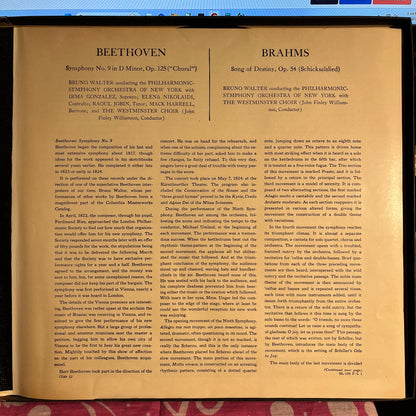 Symphony No. 9 In D Minor, Op. 125 (Choral) / Song Of Destiny, Op. 54 (Schicksalslied) | Very Good Plus (VG+) Near Mint (NM)