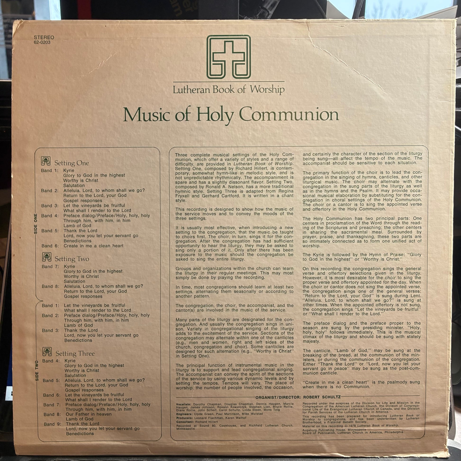 Lutheran Book Of Worship - Music Of Holy Communion (VINYL) | Very Good Plus (VG+) Excellent (EX) - CLASSICAL / USED *VERY GOOD+*