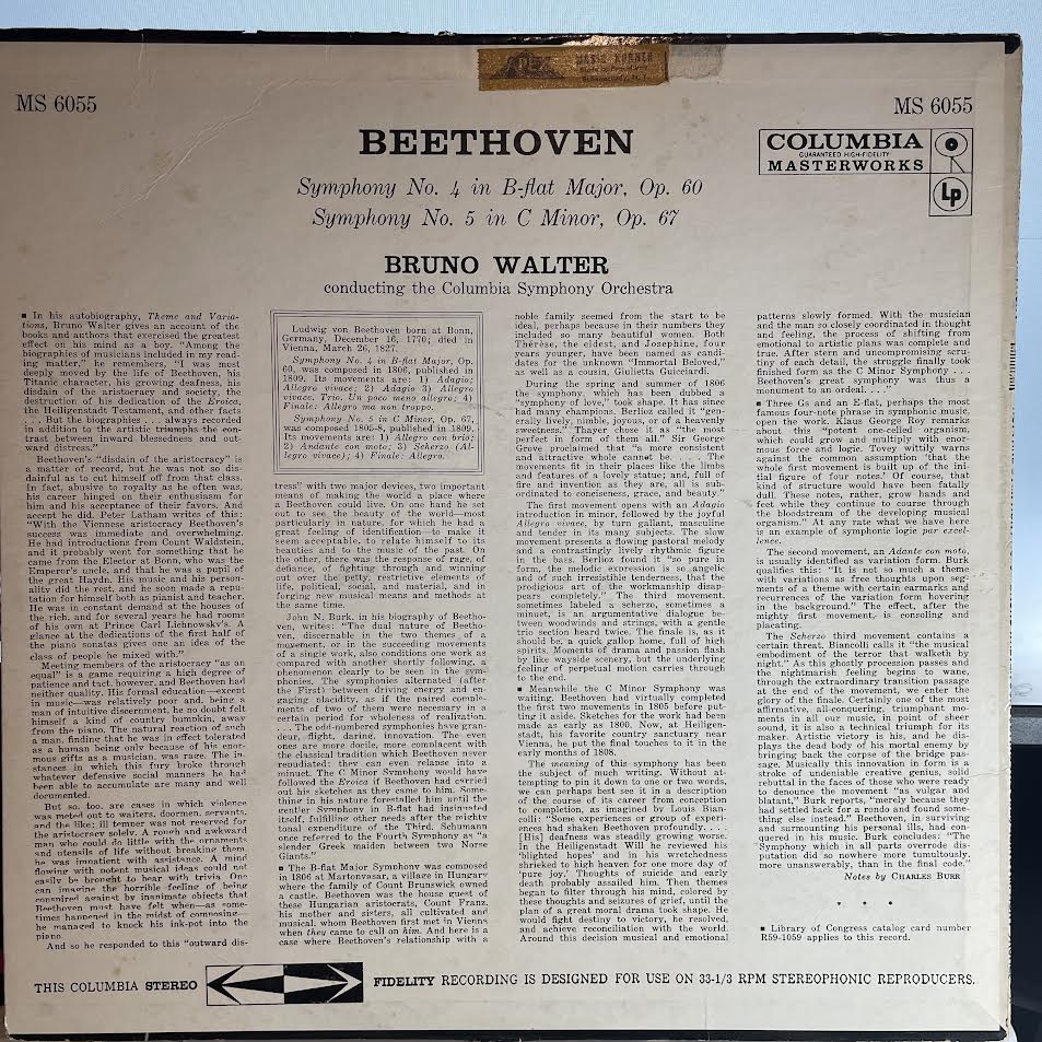 Symphony No. 5 · Symphony No. 4 (VINYL) | Very Good Plus (VG+) Very Good Plus (VG+) - CLASSICAL / USED *VERY GOOD+*