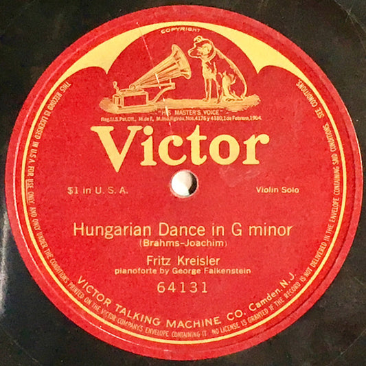 Hungarian Dance In G Minor (78RPM 10" RECORD) | Very Good Plus Plus (VG++) Generic - CLASSICAL / USED *VERY GOOD++*