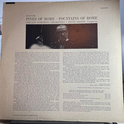 Pines Of Rome / Fountains Of Rome (VINYL) | Very Good Plus (VG+) Excellent (EX) - CLASSICAL / USED *VERY GOOD+*