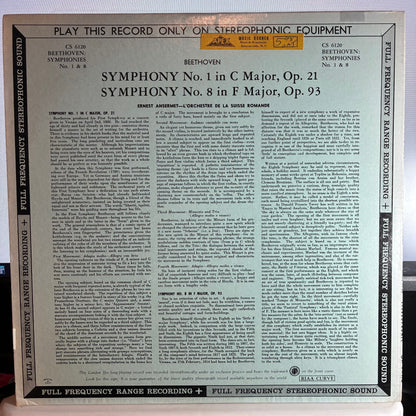 Symphony No. 1 In C Major Op. 21 / Symphony No. 8 In F Major Op. 93 (VINYL) | Very Good Plus (VG+) Excellent+ (EX+) - CLASSICAL / USED *VERY GOOD+*