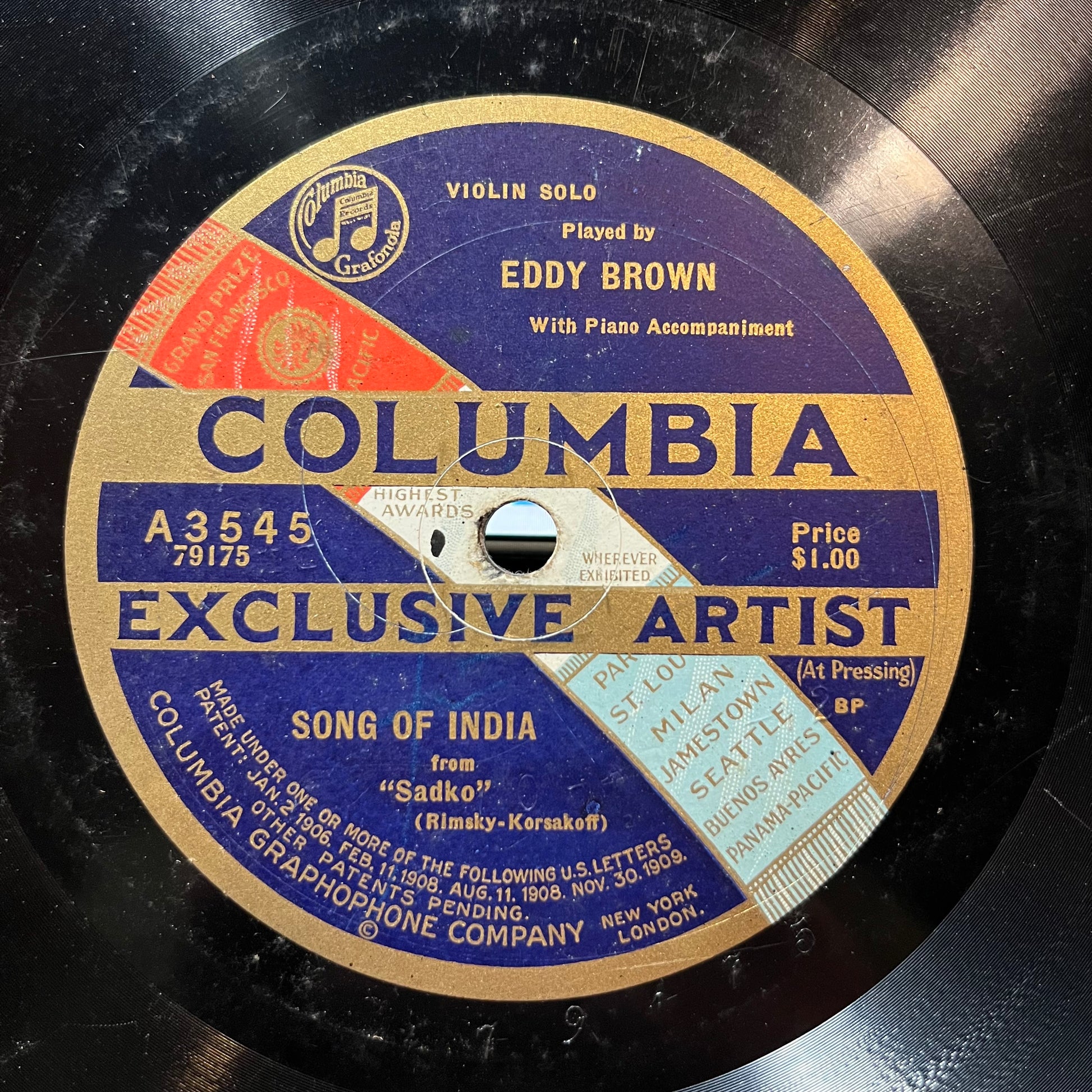 HYMN TO THE SUN / SONG OF INDIA (78RPM 10") | Very Good Plus (VG+) Generic - CLASSICAL / USED *VERY GOOD+*