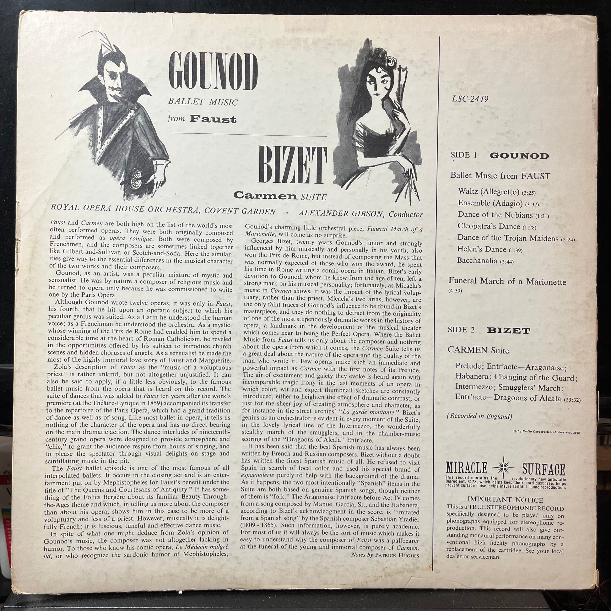 Faust Ballet Music / Carmen Suite (VINYL) | - CLASSICAL / USED *VERY GOOD*