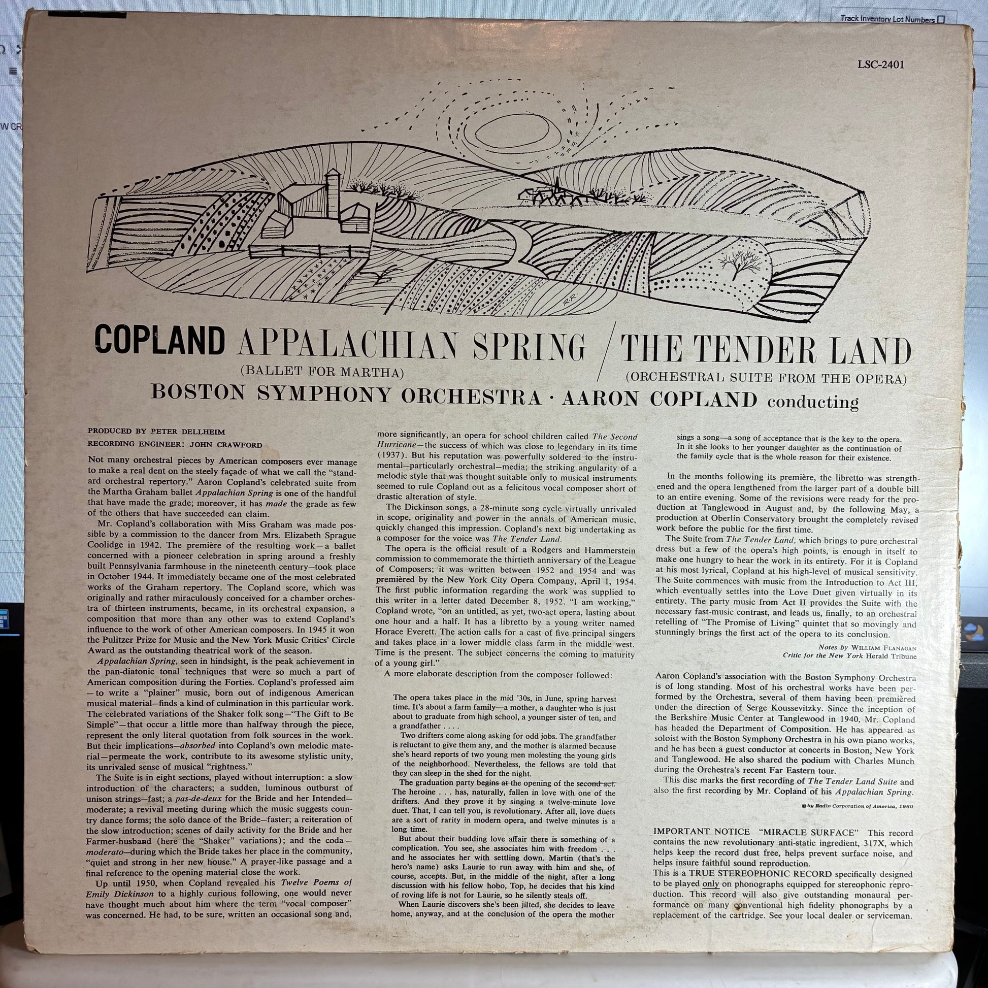 Appalachian Spring / The Tender Land - Suite (VINYL) | Very Good (VG) Very Good (VG) - CLASSICAL / USED *VERY GOOD*