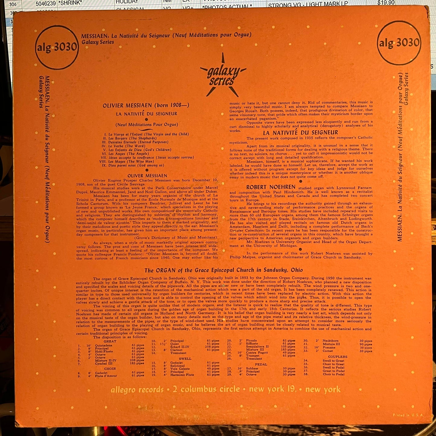 Olivier Messiaen - La Nativité du Seigneur | Very Good (VG) Very Good Plus (VG+) - CLASSICAL / USED *VERY GOOD*