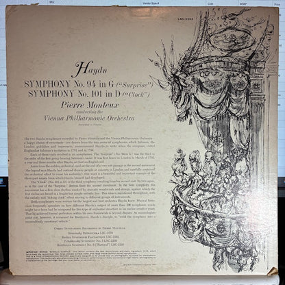 (Surprise) Symphony No. 94 / (Clock) Symphony No. 101 (VINYL) | Very Good (VG) Very Good (VG) - CLASSICAL / USED *VERY GOOD*
