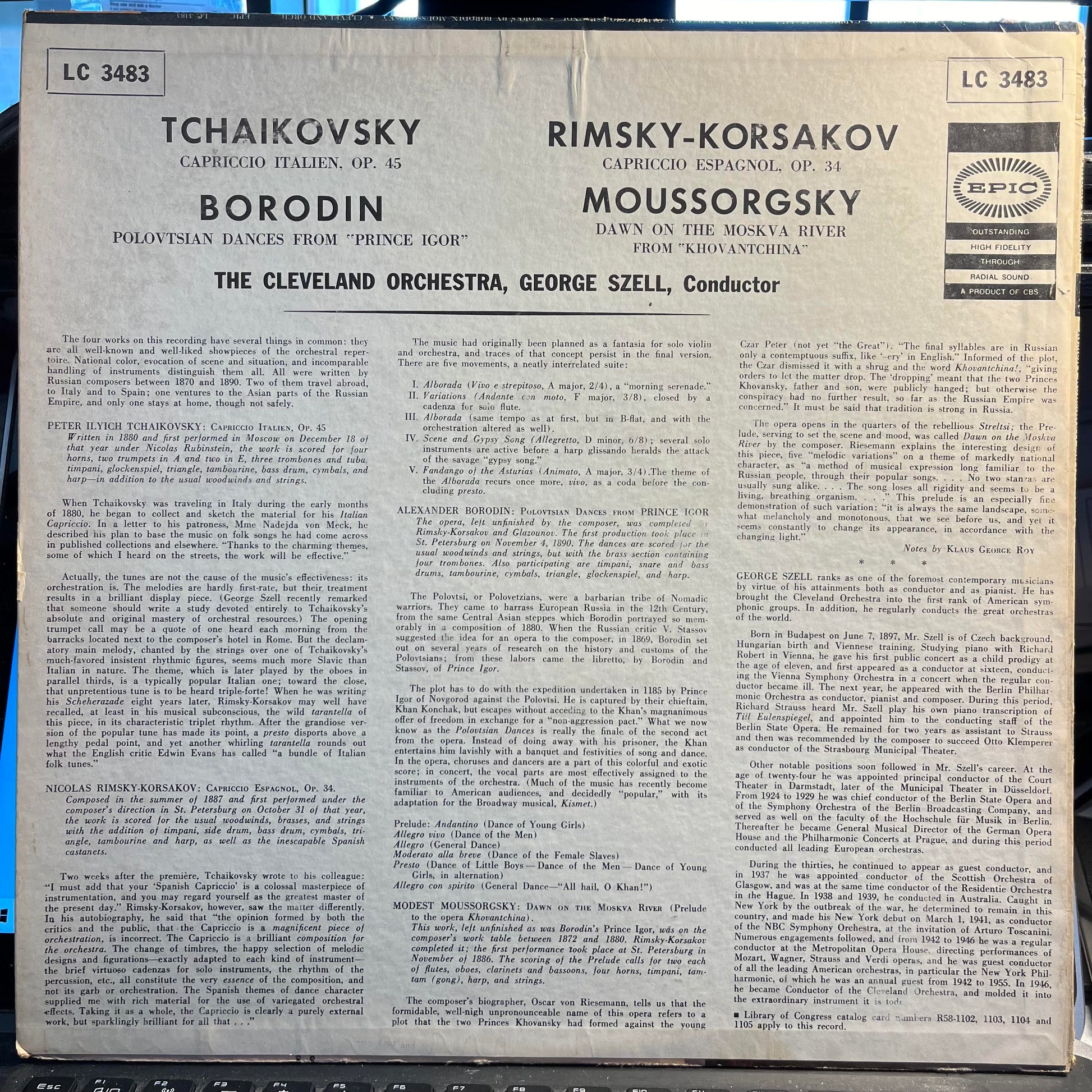 George Szell - Szell Conducts Russian Music *MONO/PROMO* | Very Good (VG) Very Good (VG) - CLASSICAL / USED *VERY GOOD*