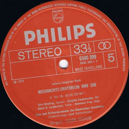 Johann Sebastian Bach - Weihnachts-Oratorium | Near Mint (NM) Near Mint (NM) - CLASSICAL / USED