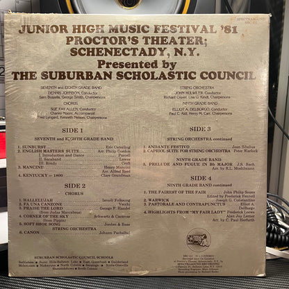 The Suburban Scholastic Counscil - Junior High Music Festival '81 Proctors Theater Schenectady NY | Mint (M) Excellent (EX) - CLASSICAL