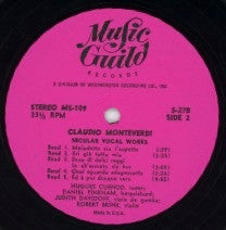 Secular Vocal Works | Very Good Plus (VG+) Near Mint (NM)