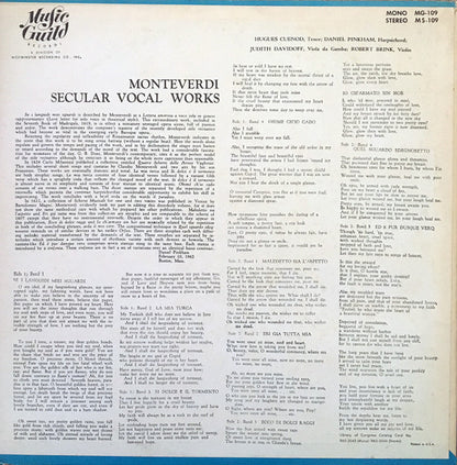 Secular Vocal Works | Very Good Plus (VG+) Near Mint (NM)