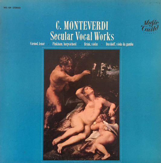 Claudio Monteverdi, Hugues Cuénod, Daniel Pinkham, Secular Vocal Works Music Guild Records LP Very Good Plus (VG+) Near Mint (NM or M-)