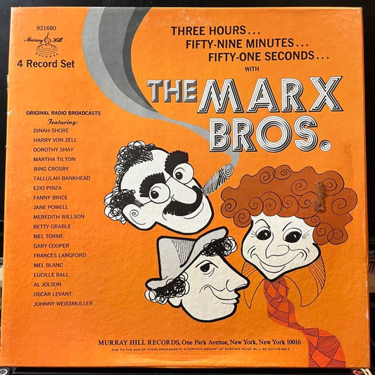 The Marx Brothers - Three Hours... Fifty-Nine Minutes... Fifty-One Seconds... With The Marx Brothers (4xVINYL BOX) | Near Mint (NM) Very Good (VG) - COMEDY / USED *NEAR MINT*