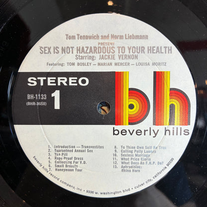 Jackie Vernon - Sex Is Not Hazardous To Your Health (VINYL) | Very Good Plus (VG+) Excellent (EX) - COMEDY / USED *VERY GOOD+*
