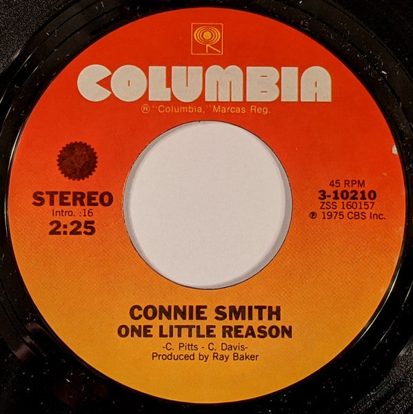 Connie Smith The Song We Fell In Love To / One Little Reason Columbia 7" Very Good (VG) Generic