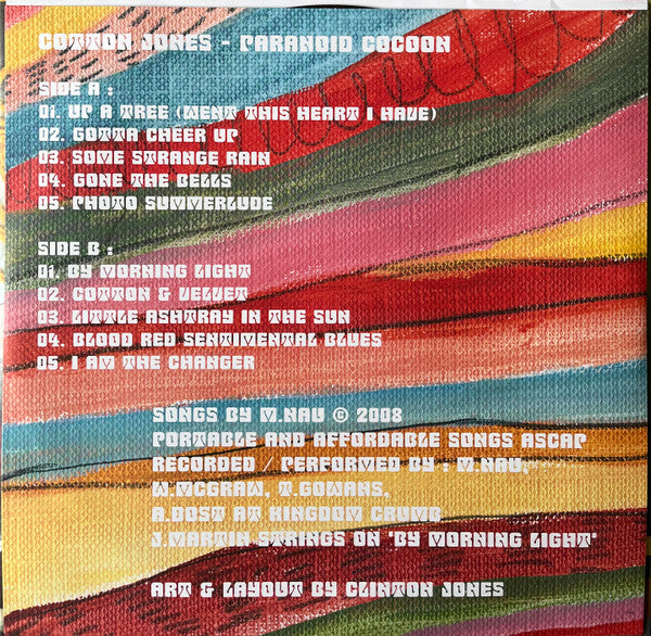 Cotton Jones Paranoid Cocoon Suicide Squeeze LP, Album, Ltd, RE, Har Mint (M) Mint (M)