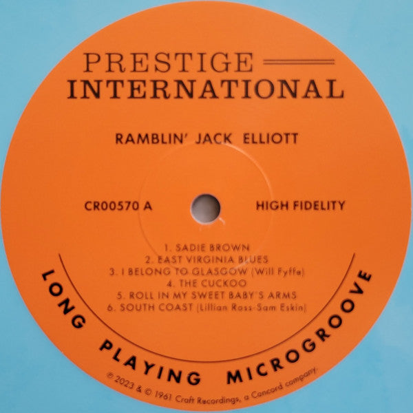Ramblin' Jack Elliott (COLOR VINYL VMP) | Mint (M) Mint (M) - COUNTRY *NEW/COLOR*