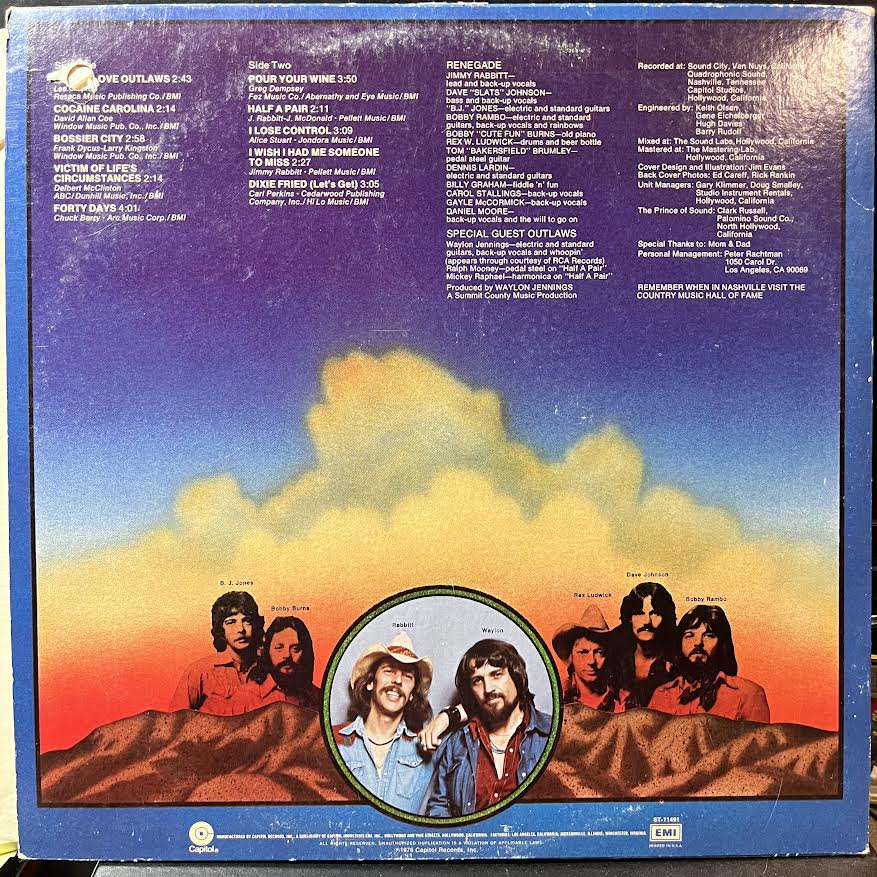 Jimmy Rabbitt And Renegade - Jimmy Rabbitt And Renegade (VINYL) | Excellent+ (EX+) Very Good Plus (VG+) - COUNTRY / USED *EXCELLENT+*