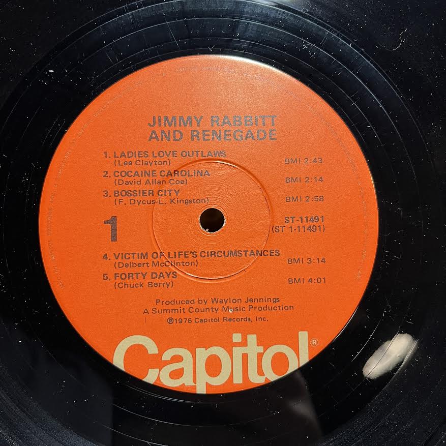 Jimmy Rabbitt And Renegade - Jimmy Rabbitt And Renegade (VINYL) | Excellent+ (EX+) Very Good Plus (VG+) - COUNTRY / USED *EXCELLENT+*
