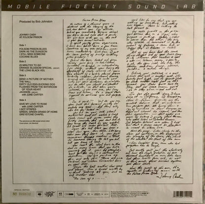At Folsom Prison | Mint (M) Mint (M) - COUNTRY *SEALED/MFSL/45RPM*