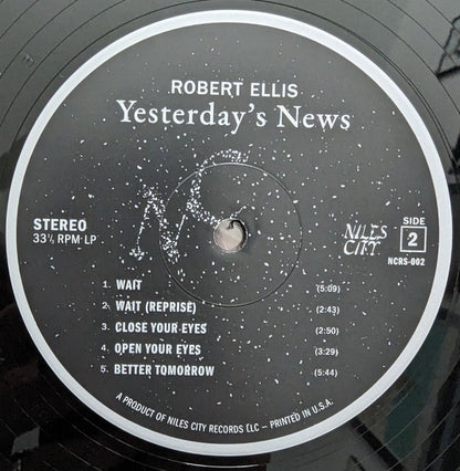 Robert Ellis (2) - Yesterday's News | Mint (M) Mint (M) - COUNTRY *NEW*