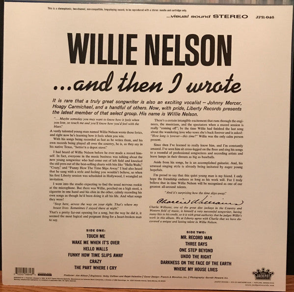 ... And Then I Wrote (TRANSLUCENT BLUE VINYL) | Mint (M) Mint (M) - COUNTRY *SEALED/COLOR*