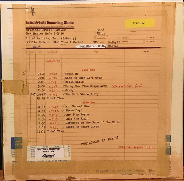 ... And Then I Wrote (TRANSLUCENT BLUE VINYL) | Mint (M) Mint (M) - COUNTRY *SEALED/COLOR*