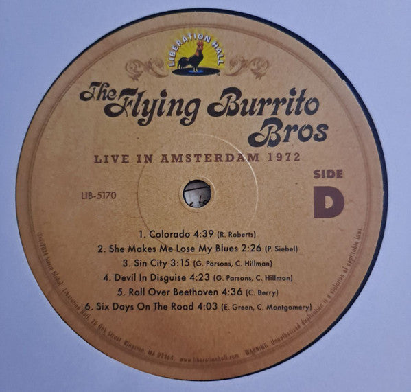The Flying Burrito Bros - Live In Amsterdam 1972 | Mint (M) - COUNTRY *SEALED/RSD*