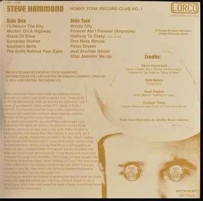 Steve Hammond (5) - Honky Tonk Record Club No. 1 | Excellent (EX) Near Mint (NM) - COUNTRY / USED *EXCELLENT+*