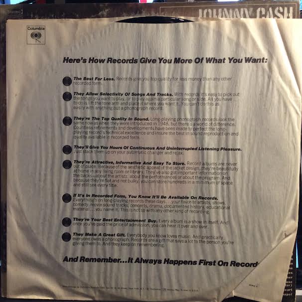 At Folsom Prison (VINYL) | Excellent+ (EX+) Very Good (VG) - COUNTRY / USED *EXCELLENT+*