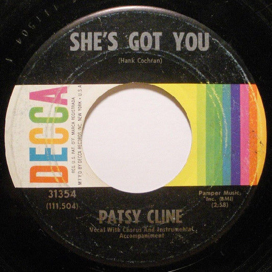 She's Got You (7" VINYL) | Excellent+ (EX+) Generic - COUNTRY / USED *EXCELLENT+*