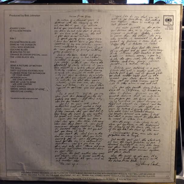 At Folsom Prison (VINYL) | Excellent+ (EX+) Very Good (VG) - COUNTRY / USED *EXCELLENT+*