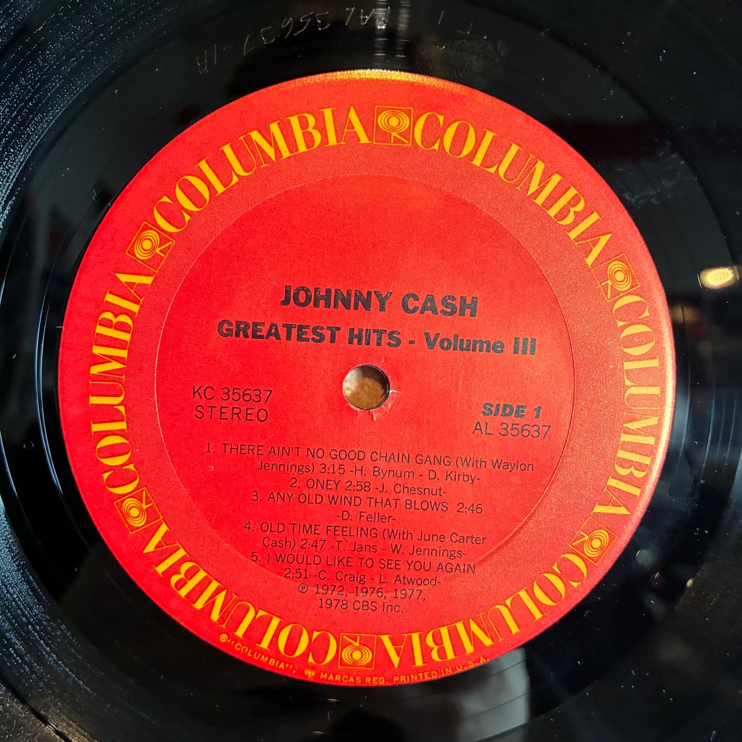 Johnny Cash - Greatest Hits Volume 3 (VINYL) | Excellent (EX) Excellent (EX) - COUNTRY / USED *EXCELLENT*