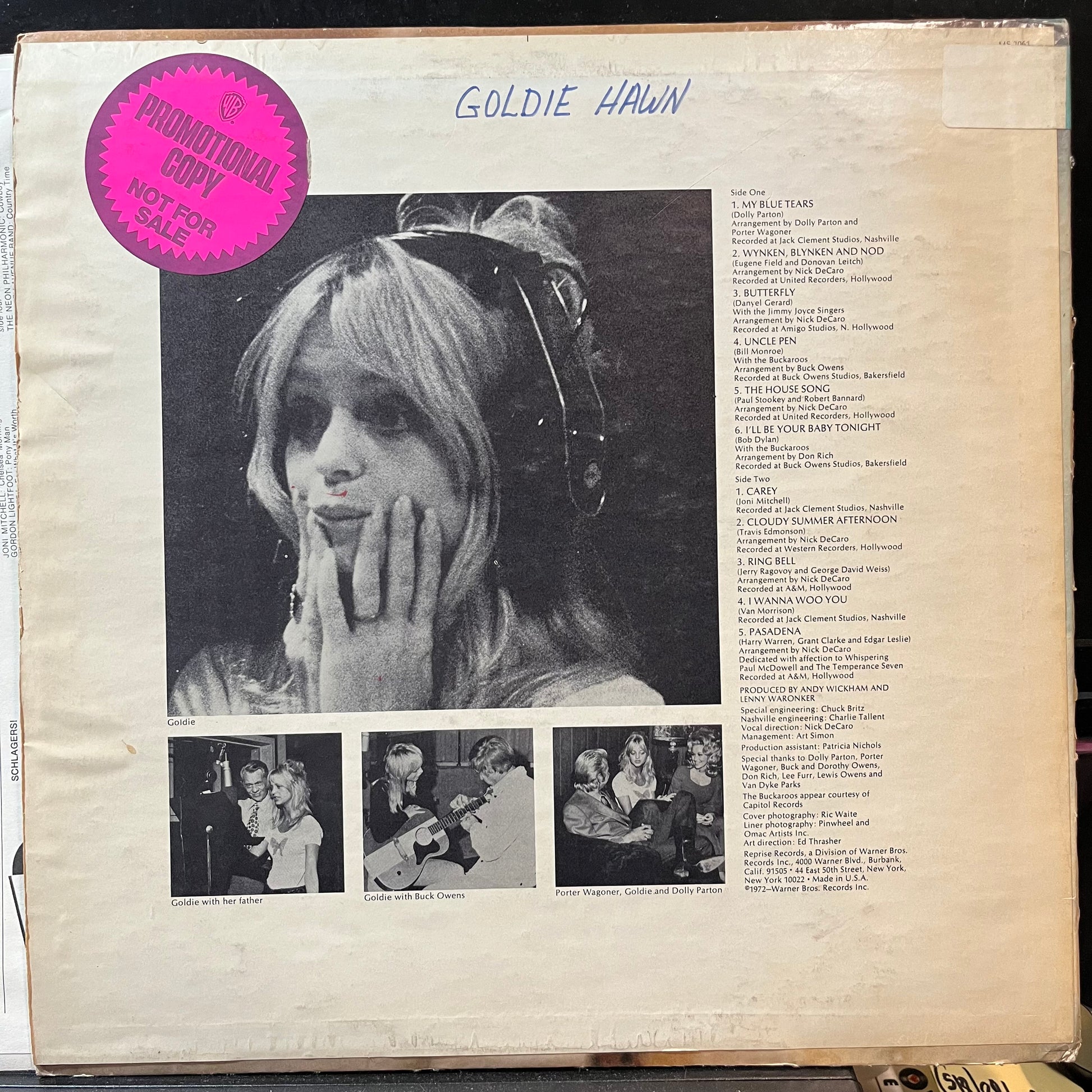 Goldie (PROMO VINYL) | Excellent (EX) Very Good Plus Plus (VG++) - COUNTRY / USED *EXCELLENT*