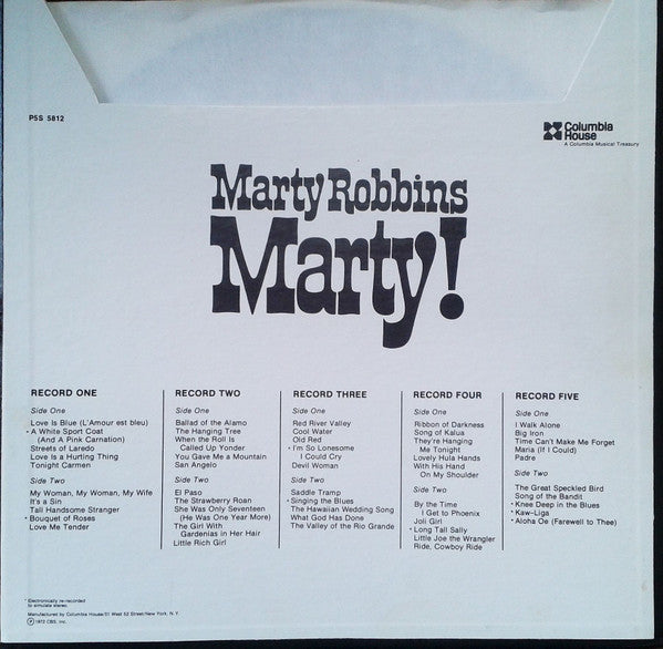 Marty Robbins - Marty! | Excellent (EX) Excellent (EX) - COUNTRY / USED *EXCELLENT*
