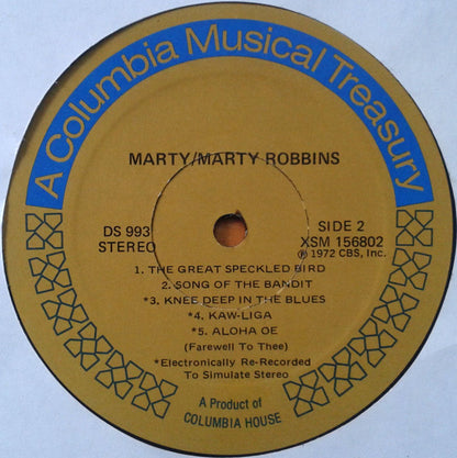 Marty Robbins - Marty! | Excellent (EX) Excellent (EX) - COUNTRY / USED *EXCELLENT*