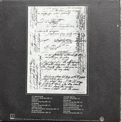 Rick Nelson & The Stone Canyon Band - Garden Party | Excellent (EX) Very Good Plus (VG+) - COUNTRY / USED *EXCELLENT*