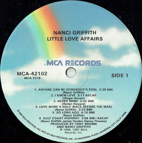 Nanci Griffith - Little Love Affairs | Excellent (EX) Near Mint (NM) - COUNTRY / USED *EXCELLENT*